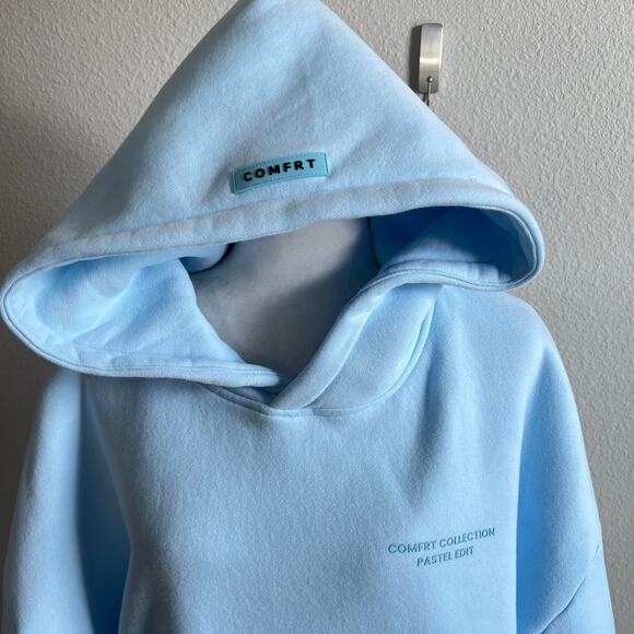 Comfrt Collection Pastel Edit Baby Blue Hoodie & Sweat Pant Set Women's 2XL - Picture 3 of 15